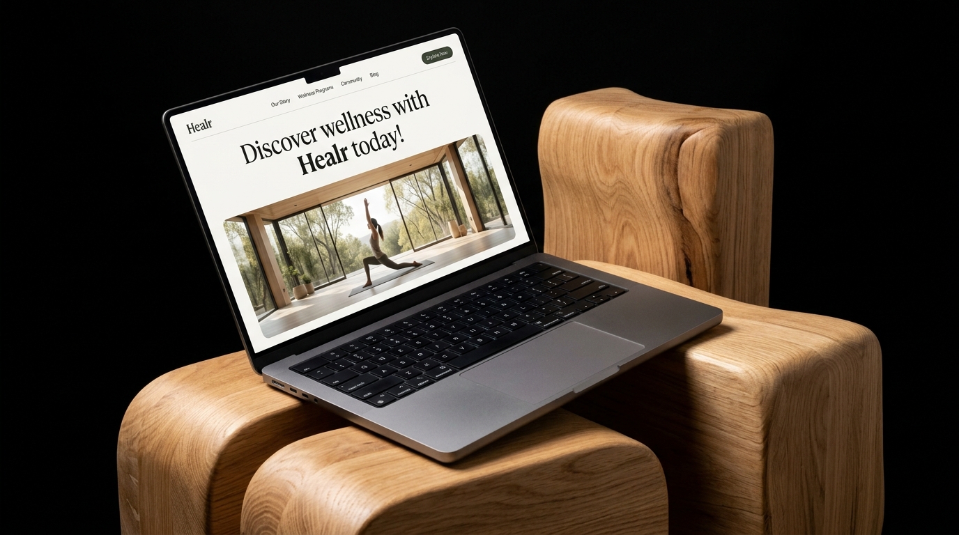 Healr Wellness web application design showcase